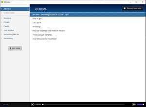 VoiceNote app